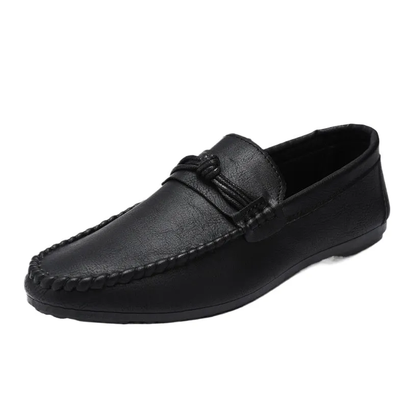 Summer men's shoes loafers men's 2024 Korean version men's casual leather shoes soft-soled social guys youth shoes