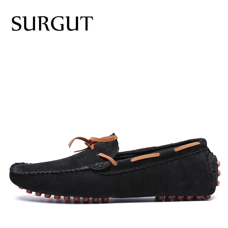 SURGUT Genuine Leather Slip-On Loafers