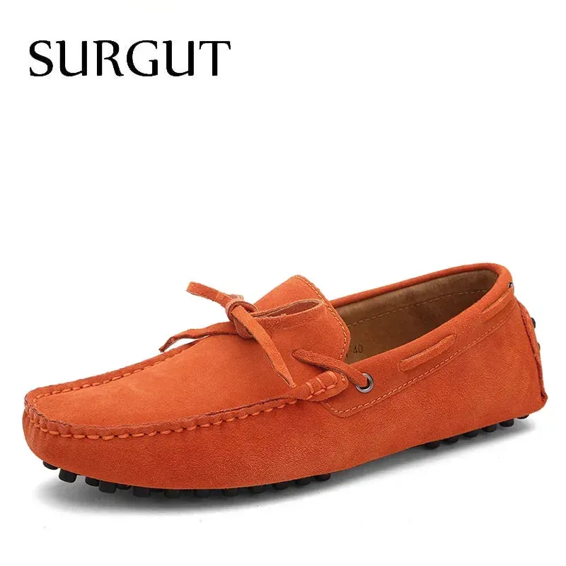 SURGUT Leather Breathable Driving Loafers