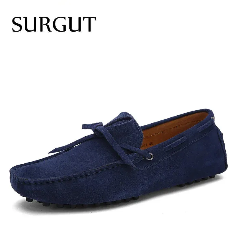 SURGUT Leather Breathable Driving Loafers