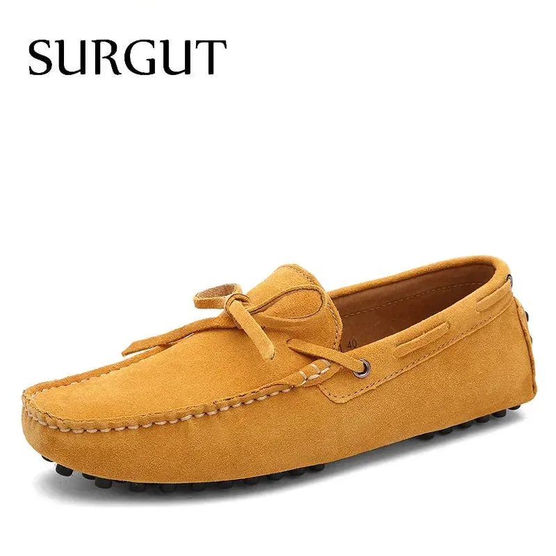 SURGUT Leather Breathable Driving Loafers