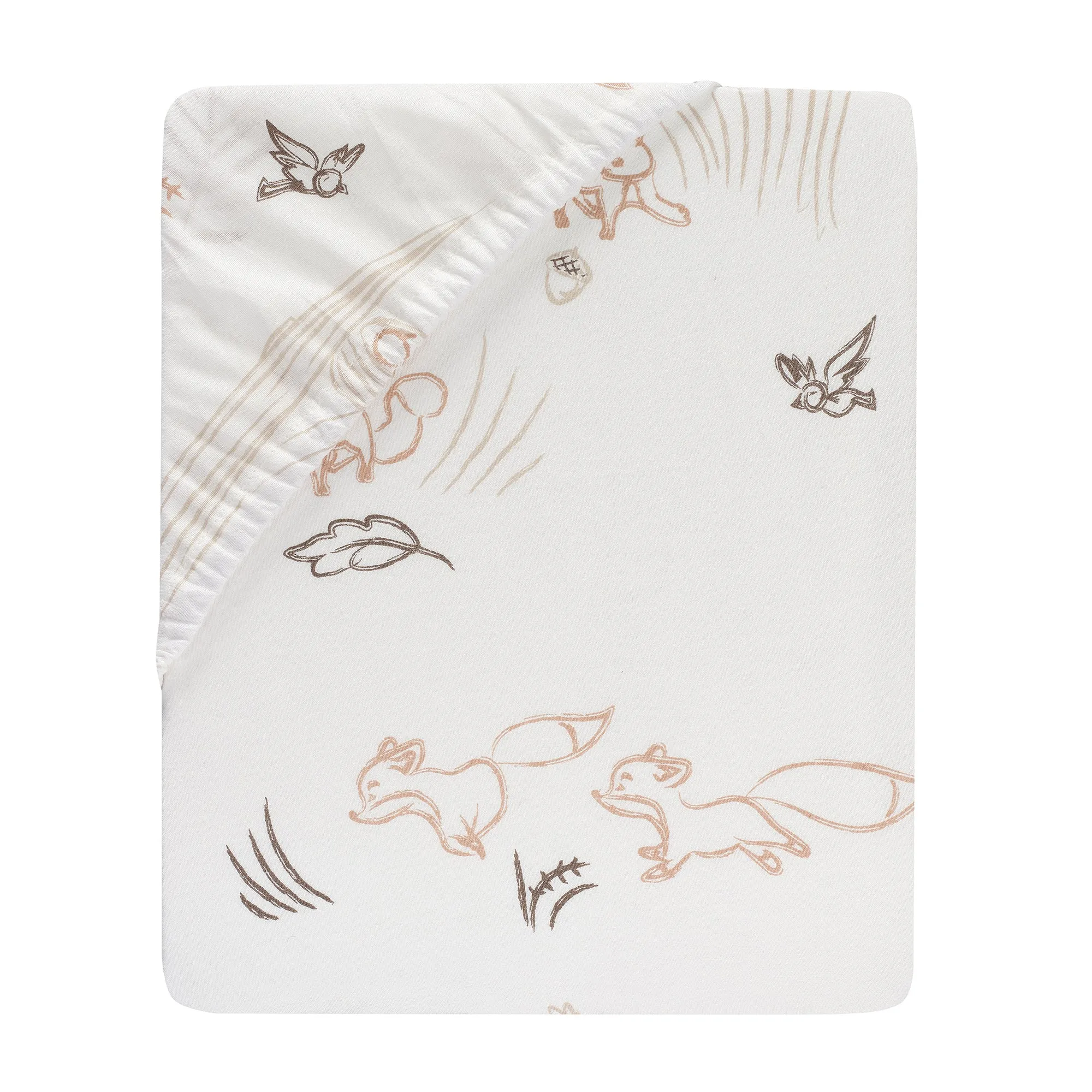 Treetop Fox Cotton Fitted Crib Sheet