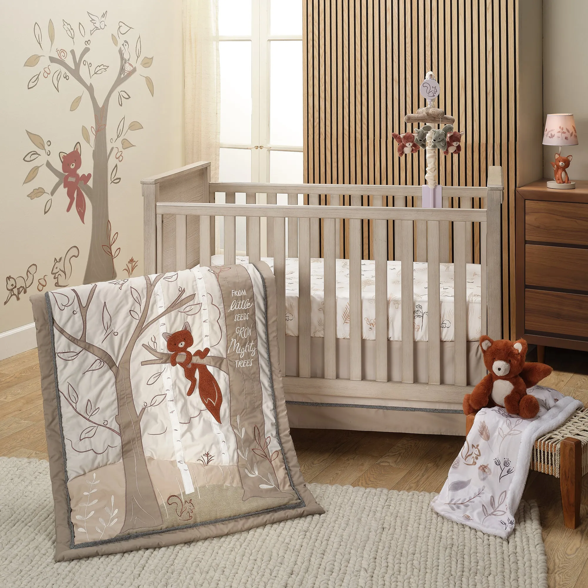 Treetop Fox Cotton Fitted Crib Sheet