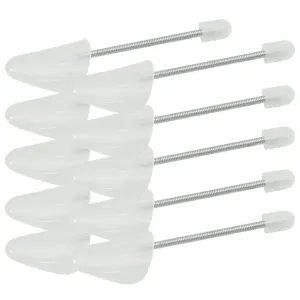 vidaXL Shoe Trees 5 Pairs White EU 38-44 Plastic