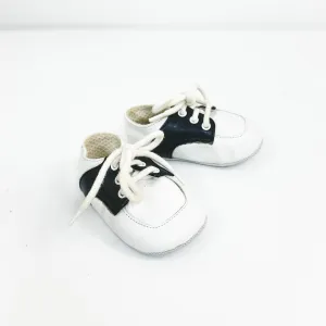 Vintage Buster Brown Newborn Leather Saddle Booties