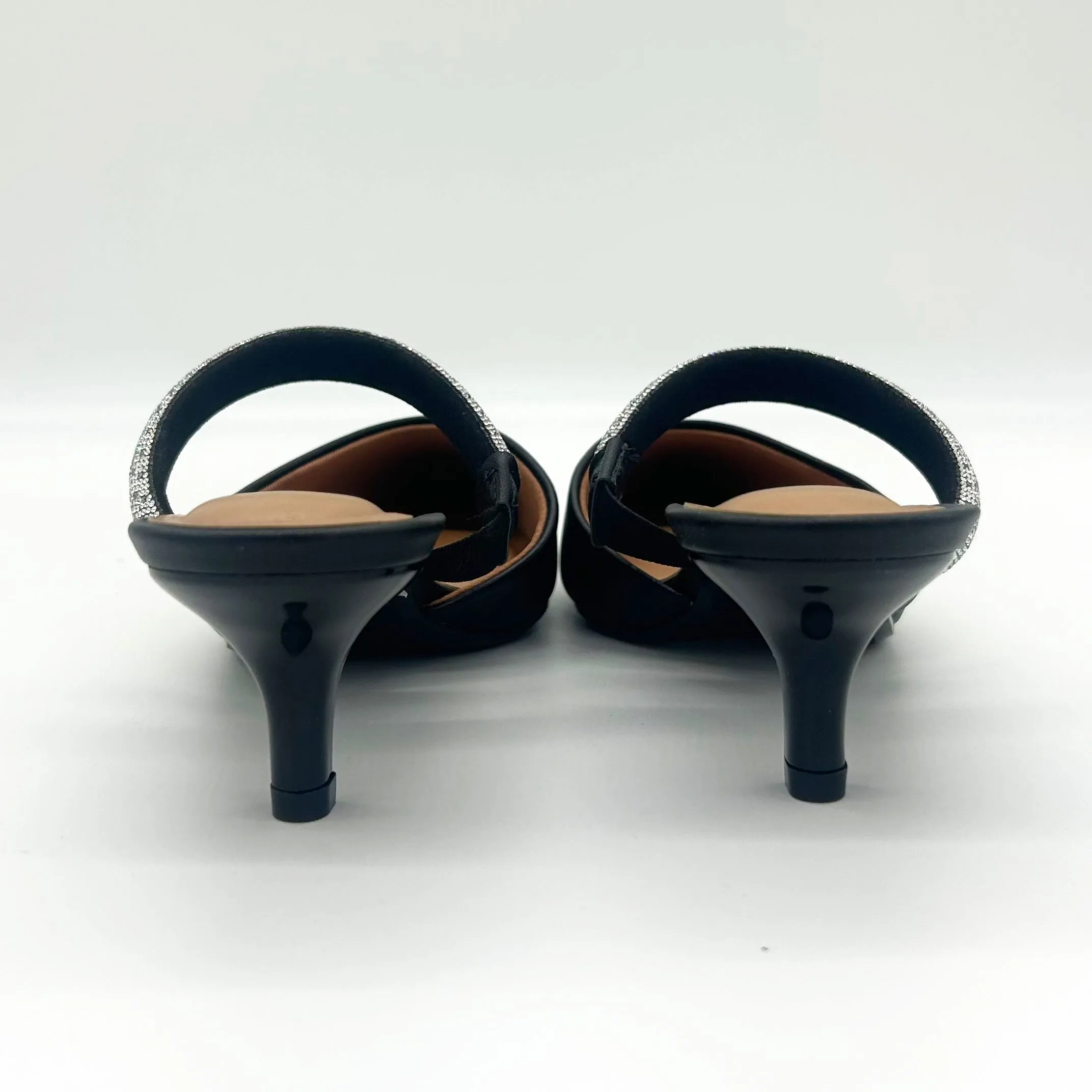 Vizzano 1122-886 Kitten Heel Pointy Toe Mule Pump in Black