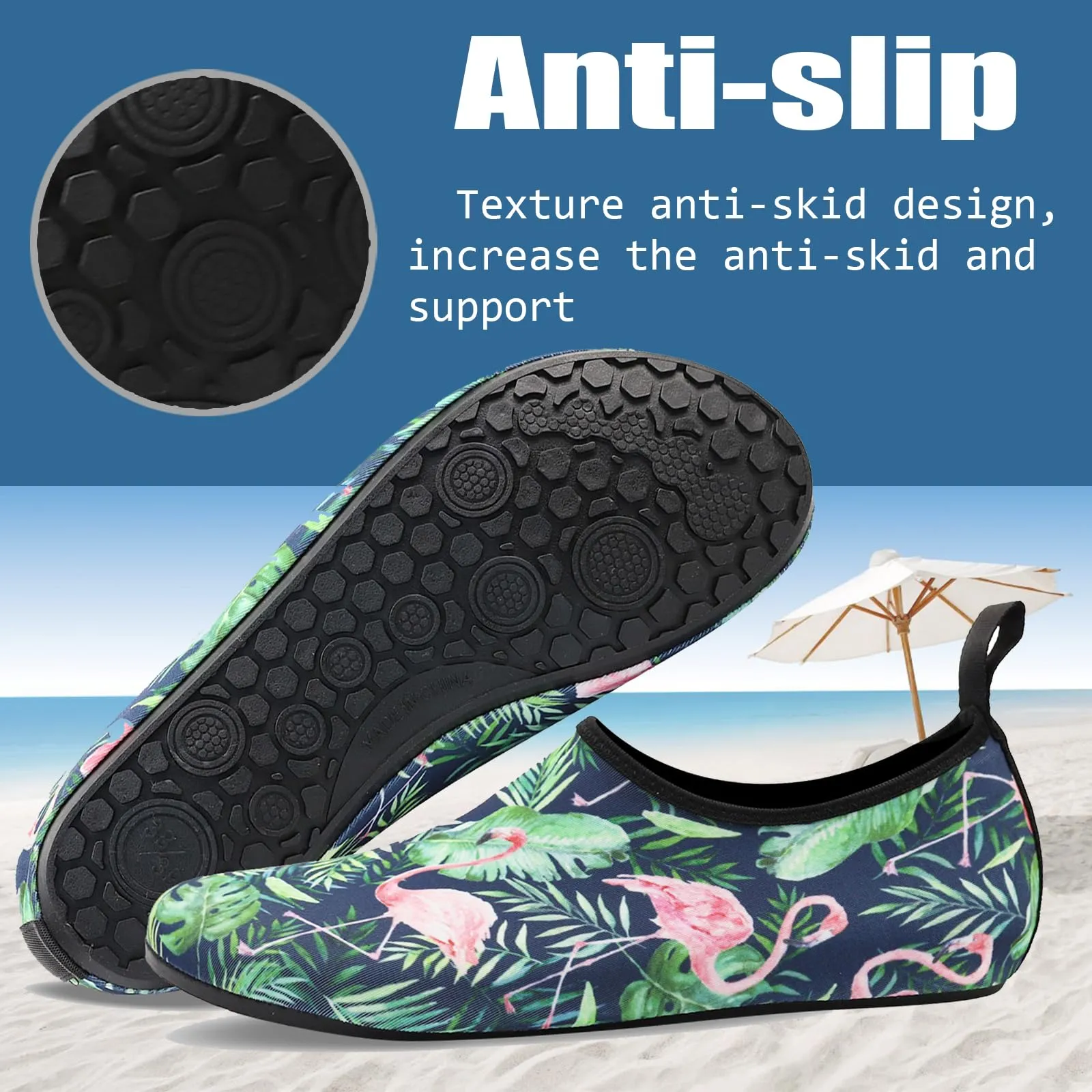 Water Shoes for Women Quick-Dry Aqua Socks Men Barefoot Shoes Swim Beach Accessories Slip-On Yoga Surf Aquatic Sports