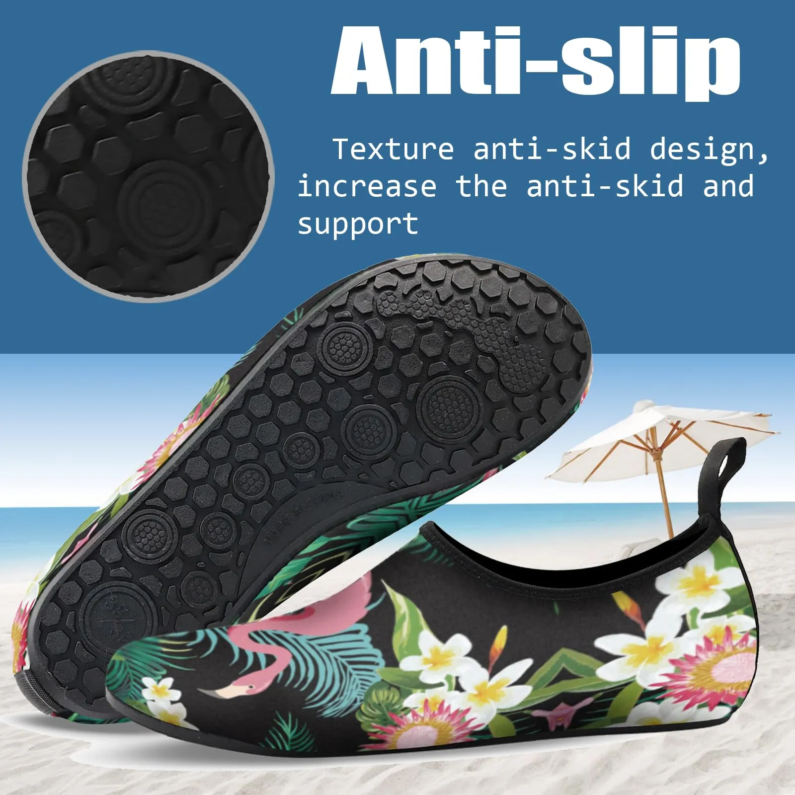 Water Shoes for Women Quick-Dry Aqua Socks Men Barefoot Shoes Swim Beach Accessories Slip-On Yoga Surf Aquatic Sports