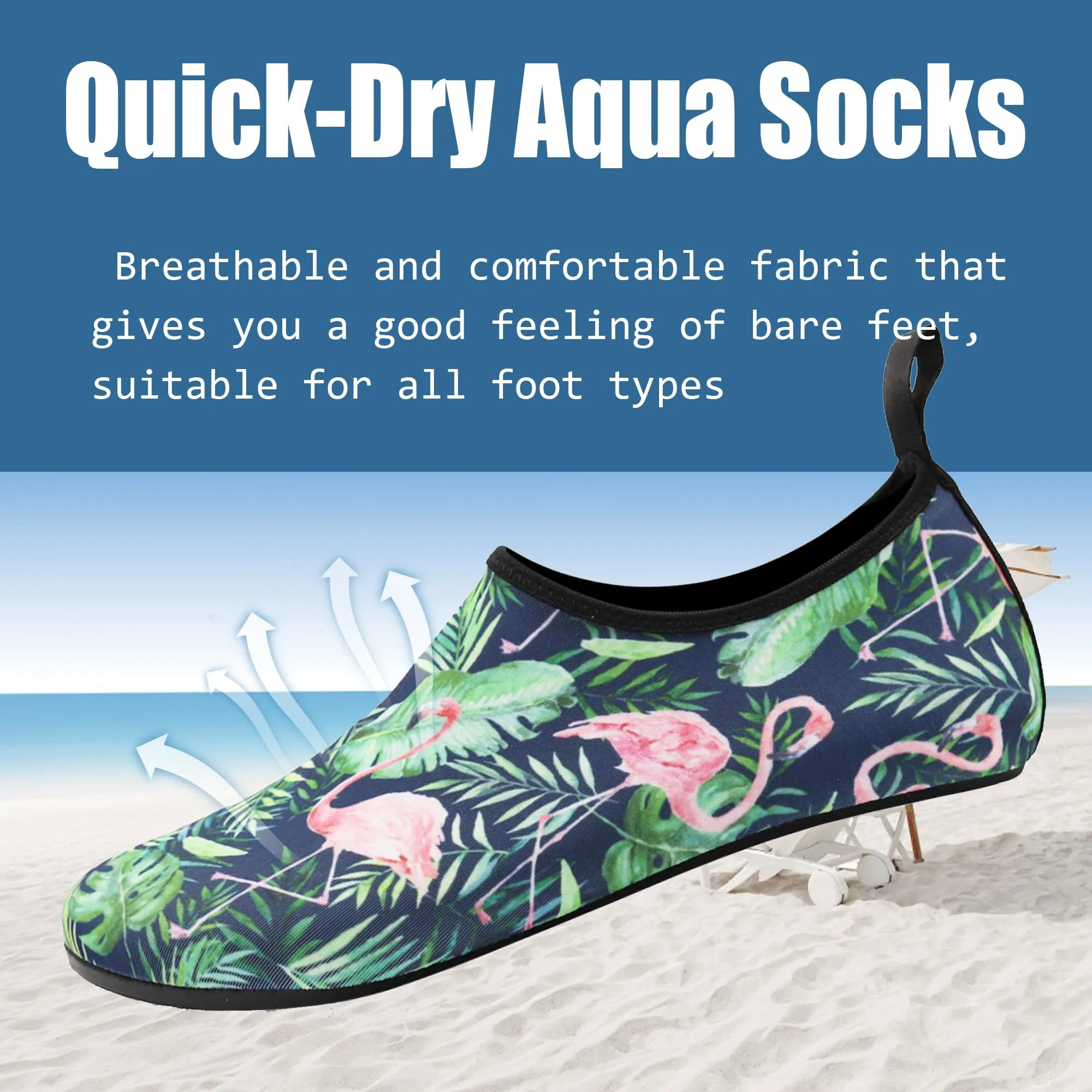 Water Shoes for Women Quick-Dry Aqua Socks Men Barefoot Shoes Swim Beach Accessories Slip-On Yoga Surf Aquatic Sports