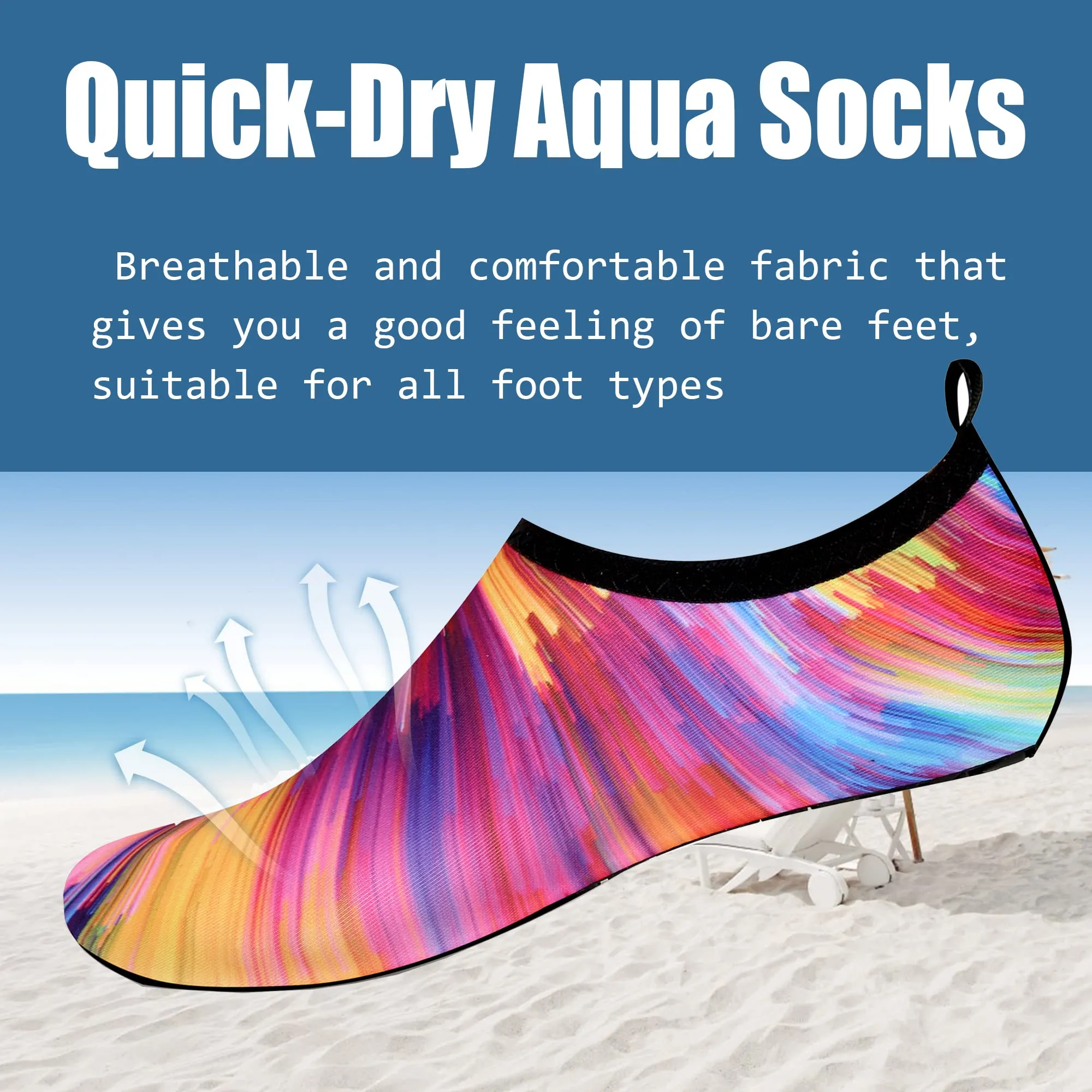 Water Shoes for Women Quick-Dry Aqua Socks Men Barefoot Shoes Swim Beach Accessories Slip-On Yoga Surf Aquatic Sports