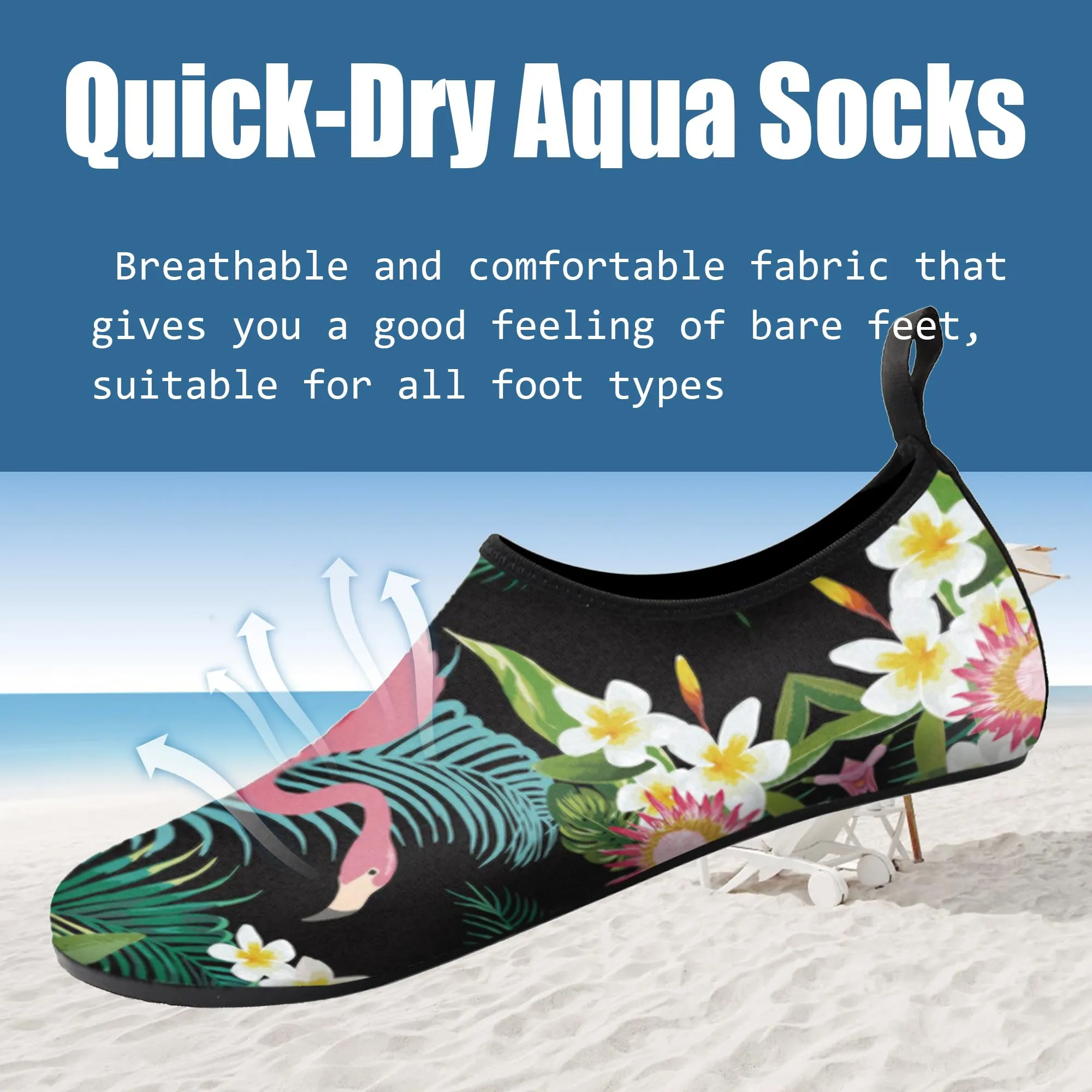 Water Shoes for Women Quick-Dry Aqua Socks Men Barefoot Shoes Swim Beach Accessories Slip-On Yoga Surf Aquatic Sports