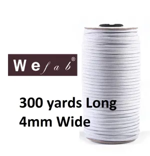 Wefab Elastic Band for Mask Making Tailoring Sewing 4mm Wide Long