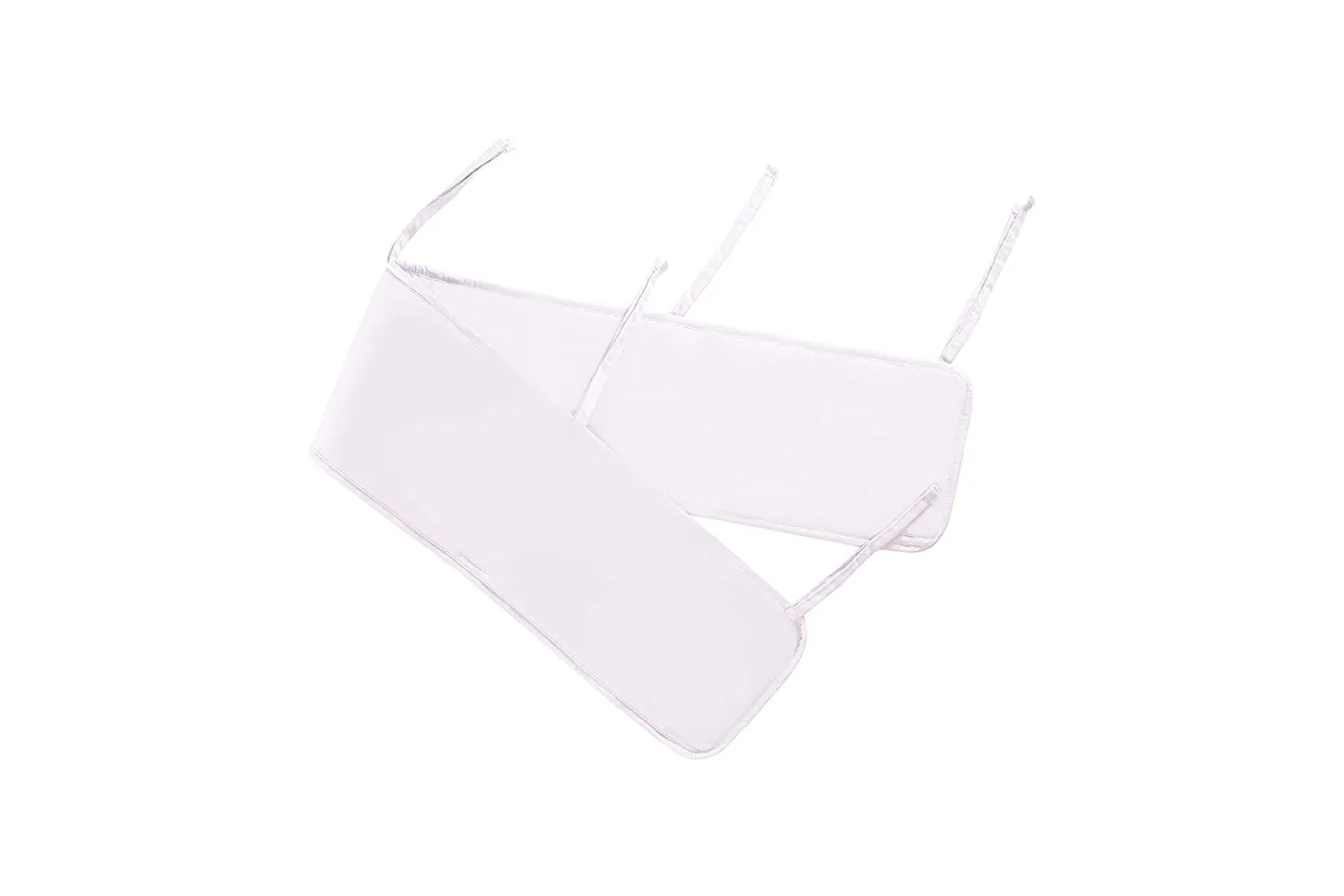 White 3-Piece Padded Baby Crib Rail Cover Set