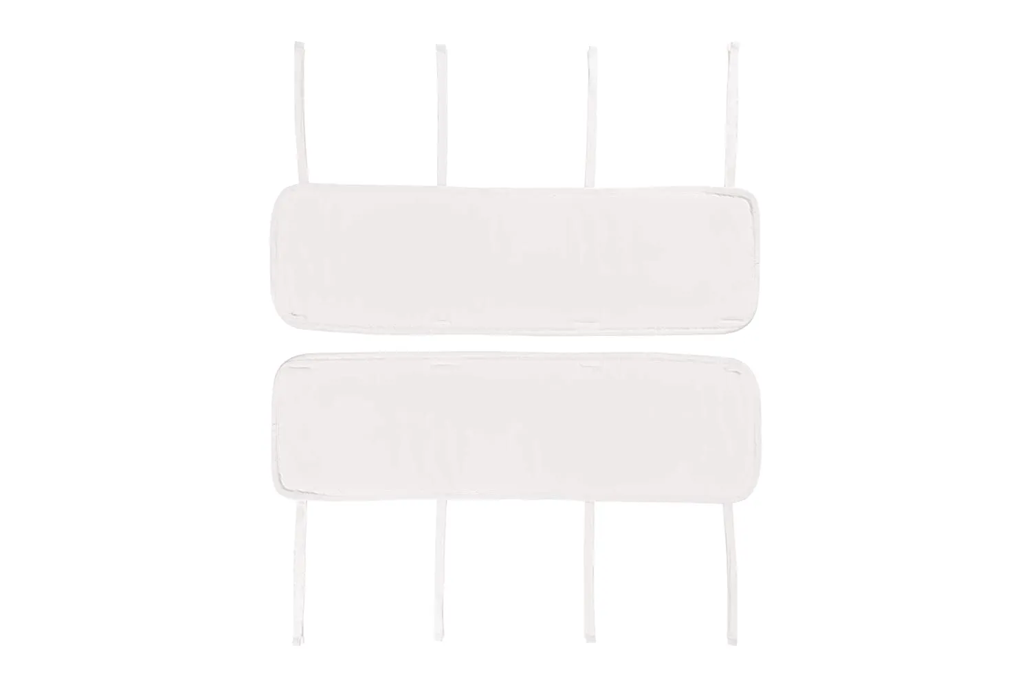 White 3-Piece Padded Baby Crib Rail Cover Set