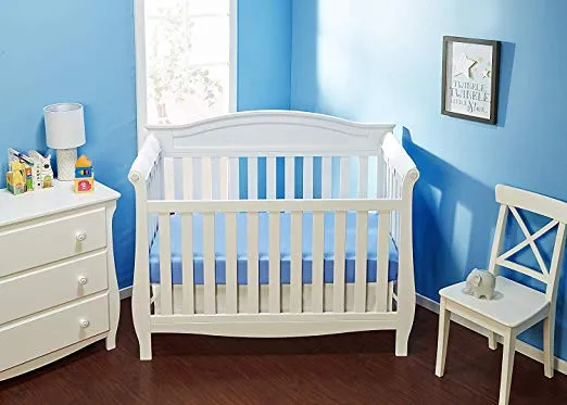 White Crib Rail Guard - 2 Piece