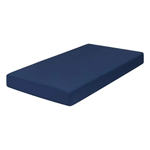 White/Navy 2-Pack Fitted Crib Sheets