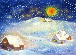 Winter Small Advent Calendar/Card