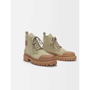 Women Canvas Ankle Boots  - Clay