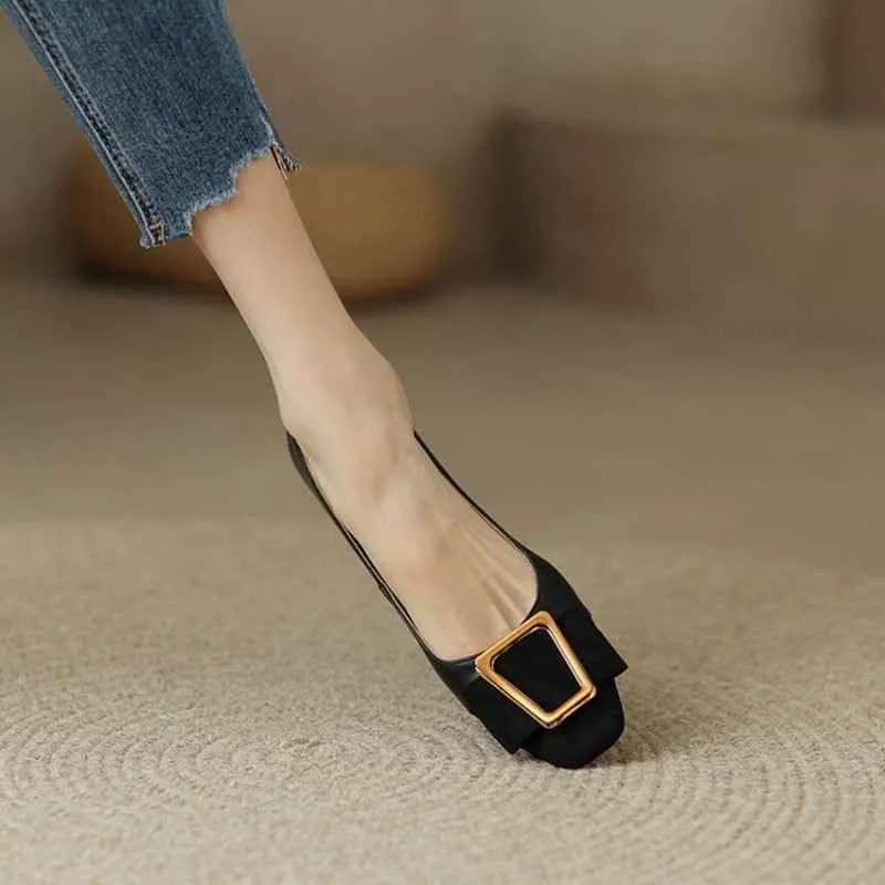 Women's Casual Shoes GCSO07 Pumps Split Leather Low Heels