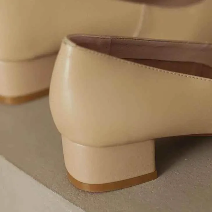 Women's Casual Shoes GCSO07 Pumps Split Leather Low Heels