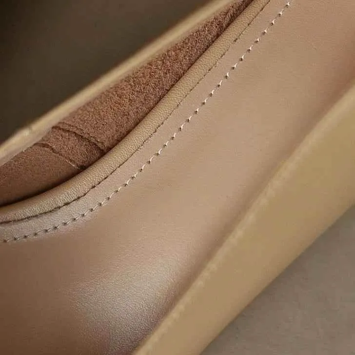 Women's Casual Shoes GCSO07 Pumps Split Leather Low Heels