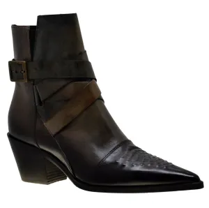 Women's Italian Shoes Jo Ghost 3738 Moscato Leather Pointed Ankle Boots last pair size 37