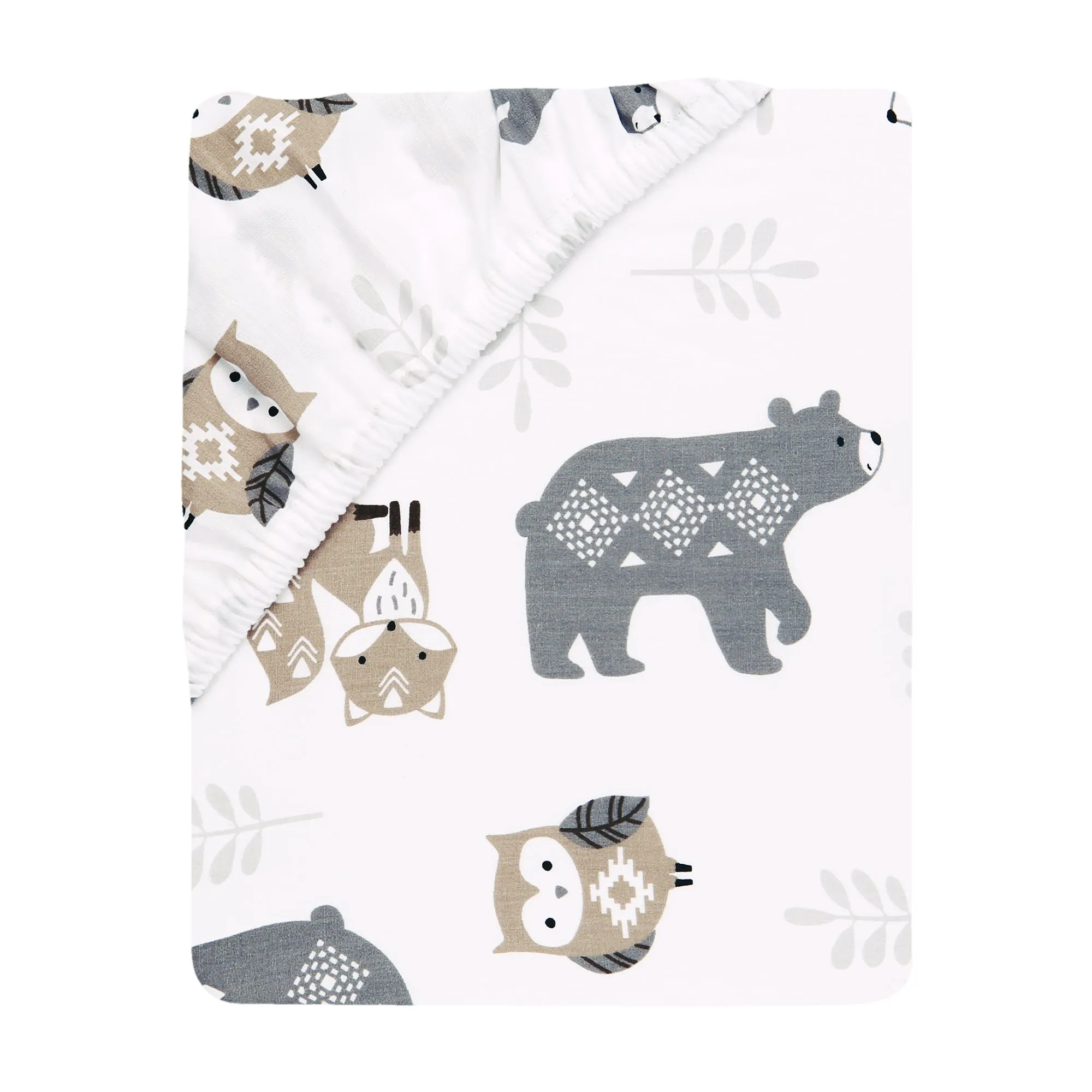 Woodland Forest Cotton Fitted Crib Sheet