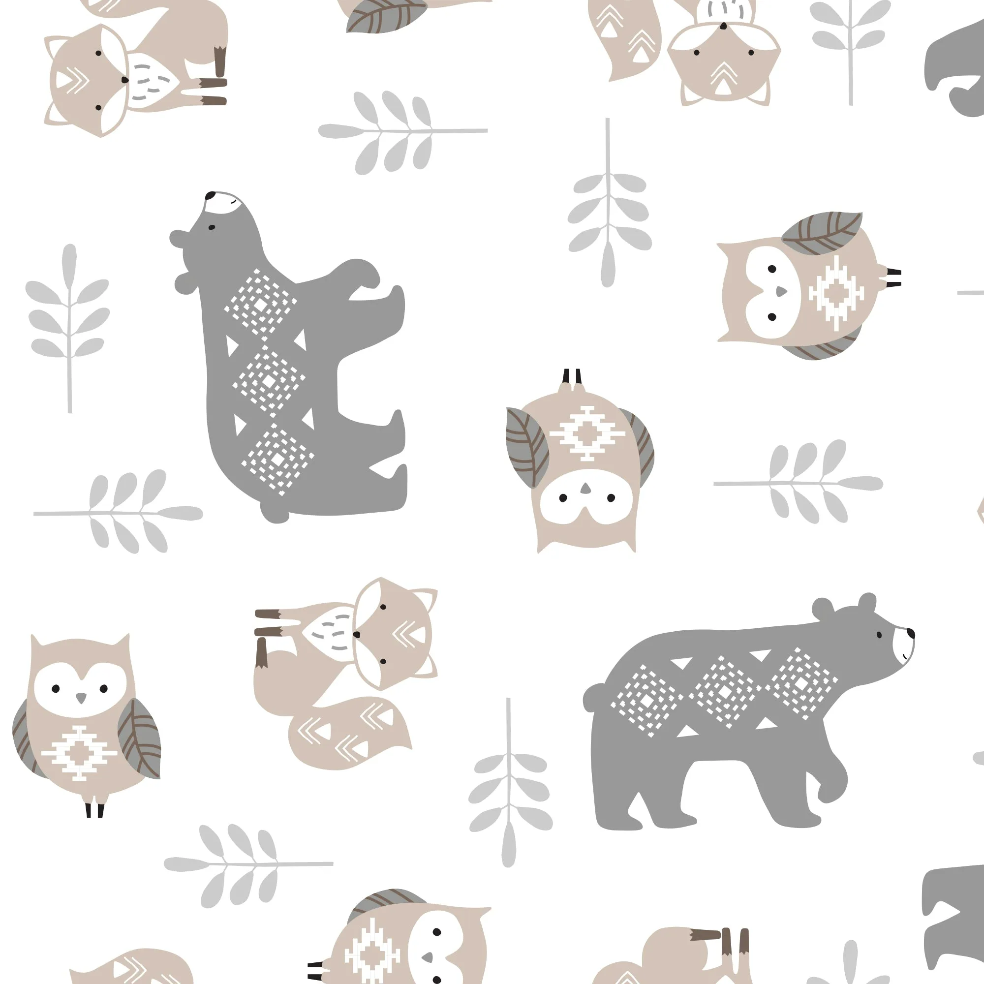 Woodland Forest Cotton Fitted Crib Sheet