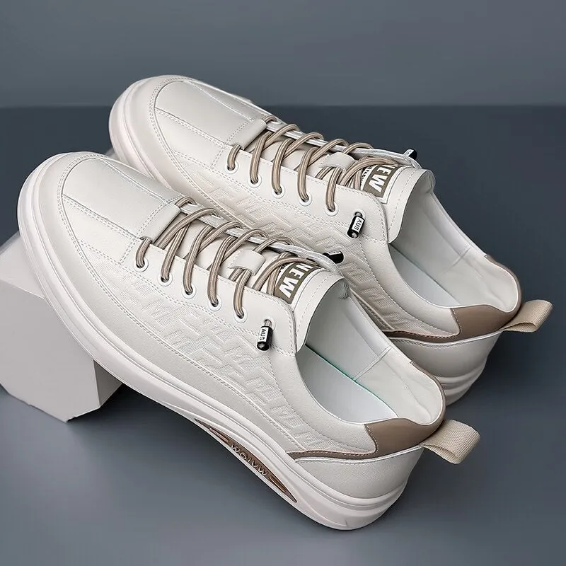 xiangtuibao Black Men Shoes  High Quality Fashion Sports Running Tennis Sneakers Rubber Sole Leather Casual Shoes for Men Free Shipping