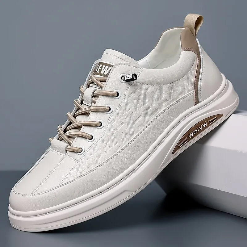 xiangtuibao Black Men Shoes  High Quality Fashion Sports Running Tennis Sneakers Rubber Sole Leather Casual Shoes for Men Free Shipping