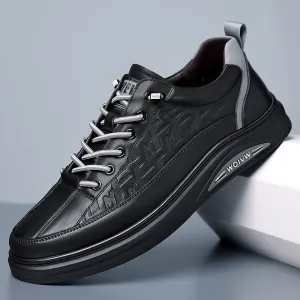 xiangtuibao Black Men Shoes  High Quality Fashion Sports Running Tennis Sneakers Rubber Sole Leather Casual Shoes for Men Free Shipping