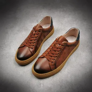 xiangtuibao  New Style Men's Casual Shoes Pure Leather Board Shoe Top Layer Cowhide White Shoes All-match Men's Shoes
