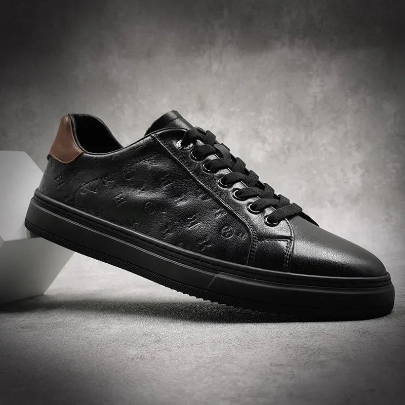 xiangtuibao  New Style Men's Casual Shoes Pure Leather Board Shoe Top Layer Cowhide White Shoes All-match Men's Shoes