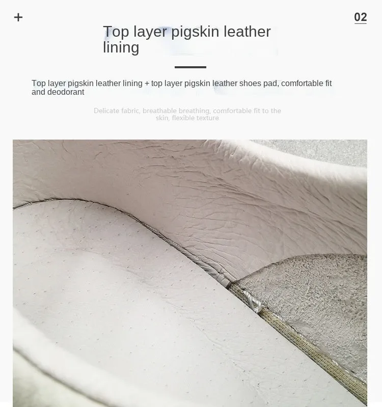 xiangtuibao  New Style Men's Casual Shoes Pure Leather Board Shoe Top Layer Cowhide White Shoes All-match Men's Shoes